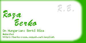 roza berko business card